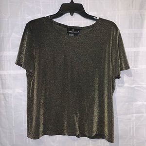 Gold shiny crop top
